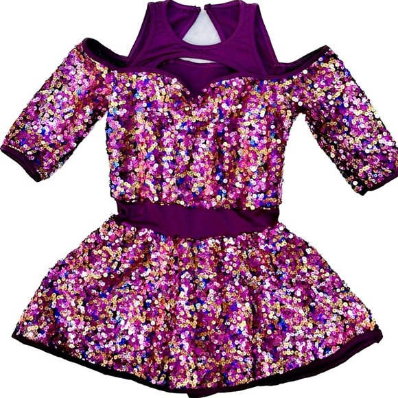 NWT Curtain call costumes sequence performance/dance dress and headband - Picture 4 of 16